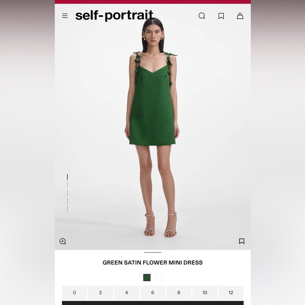 Self-Portrait Green Sheath Mini Dress Sleeveless Cocktail